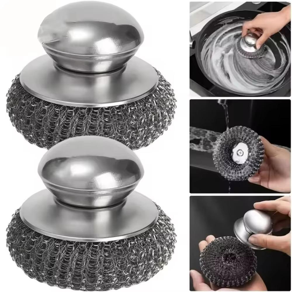 Durable Dishwashing Wire Ball Stainless Steel Kitchen Cleaning Tool Metal Scrubber  Dishes Cleaning