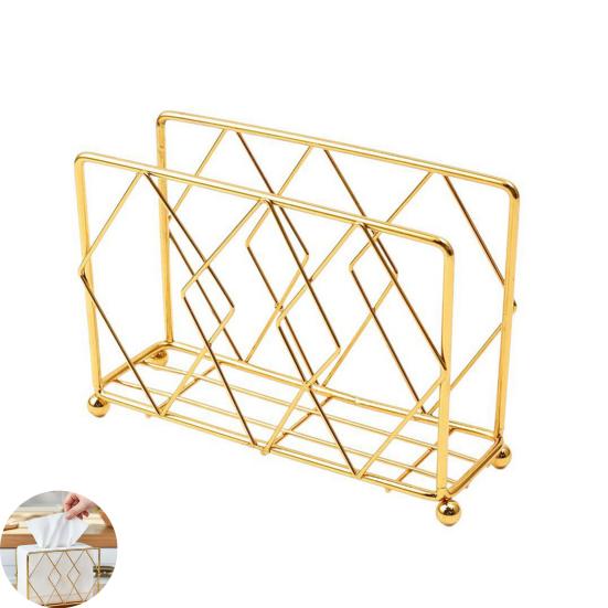 Porta-guardanapos de Metal de Mesa Dispensador de Guardanapos Moderno Porta-guardanapos de Papel Porta-guardanapos Vertical Dourado para Bancadas de Cozinha Decoração de Mesa de Jantar