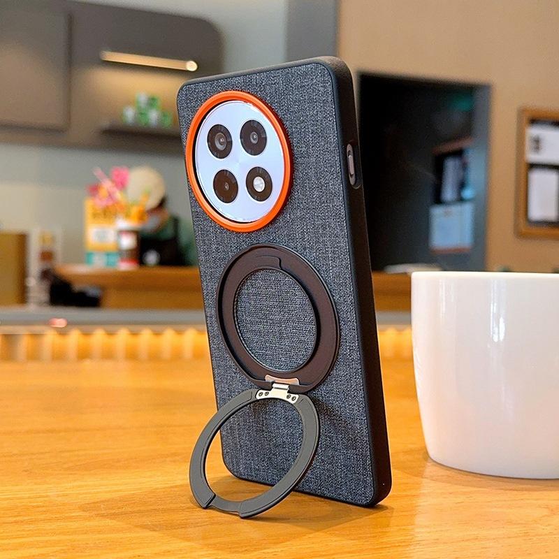 Applicable to OnePlus Ace1 mobile phone case with bracket rotating OnePlus ace1Pro cloth pattern protective case OnePlus 11R magnetic attraction