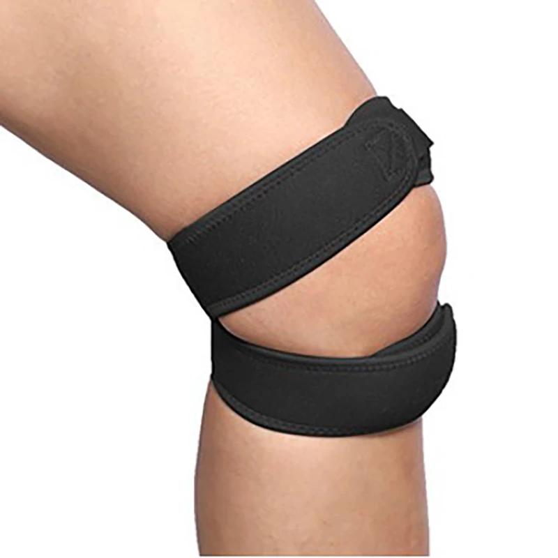 1PCS Adjustable Sports Kneepad Double Patellar Knee Patella Tendon Support Strap Brace Pad ProtectorOpen Knee Wrap Strap Band