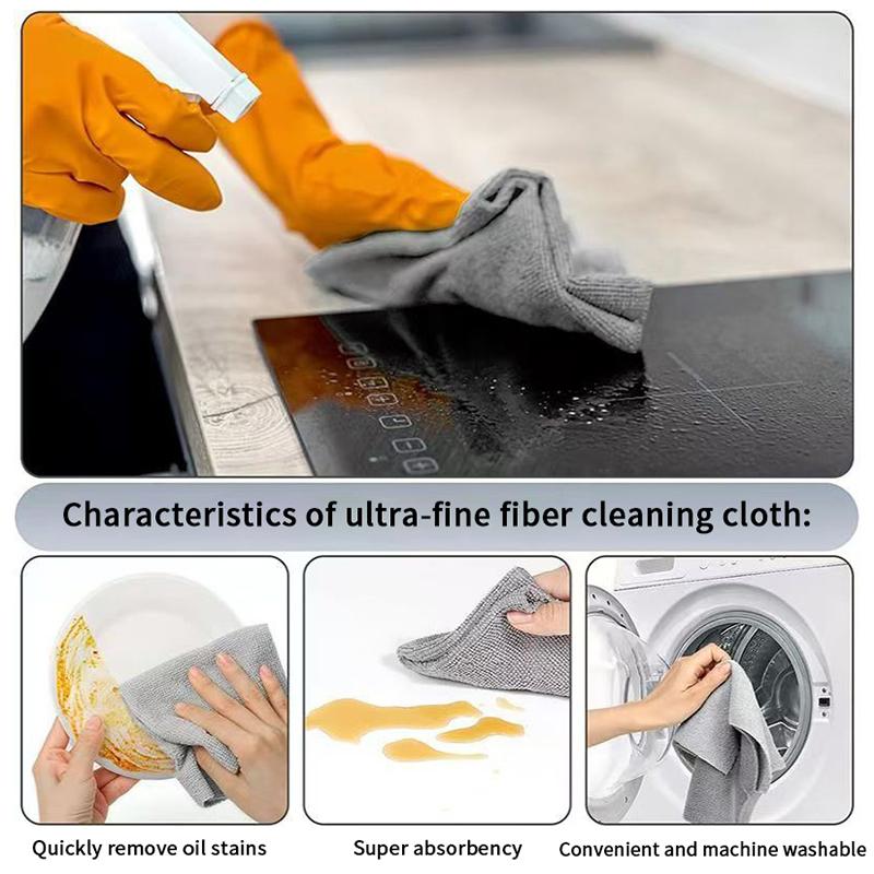 Tear-Off Cleaning Cloth Roll Durable Reusable Dish Towel For Kitchen Greaseproof And Quick Drying Microfiber Hand-Tear Rags