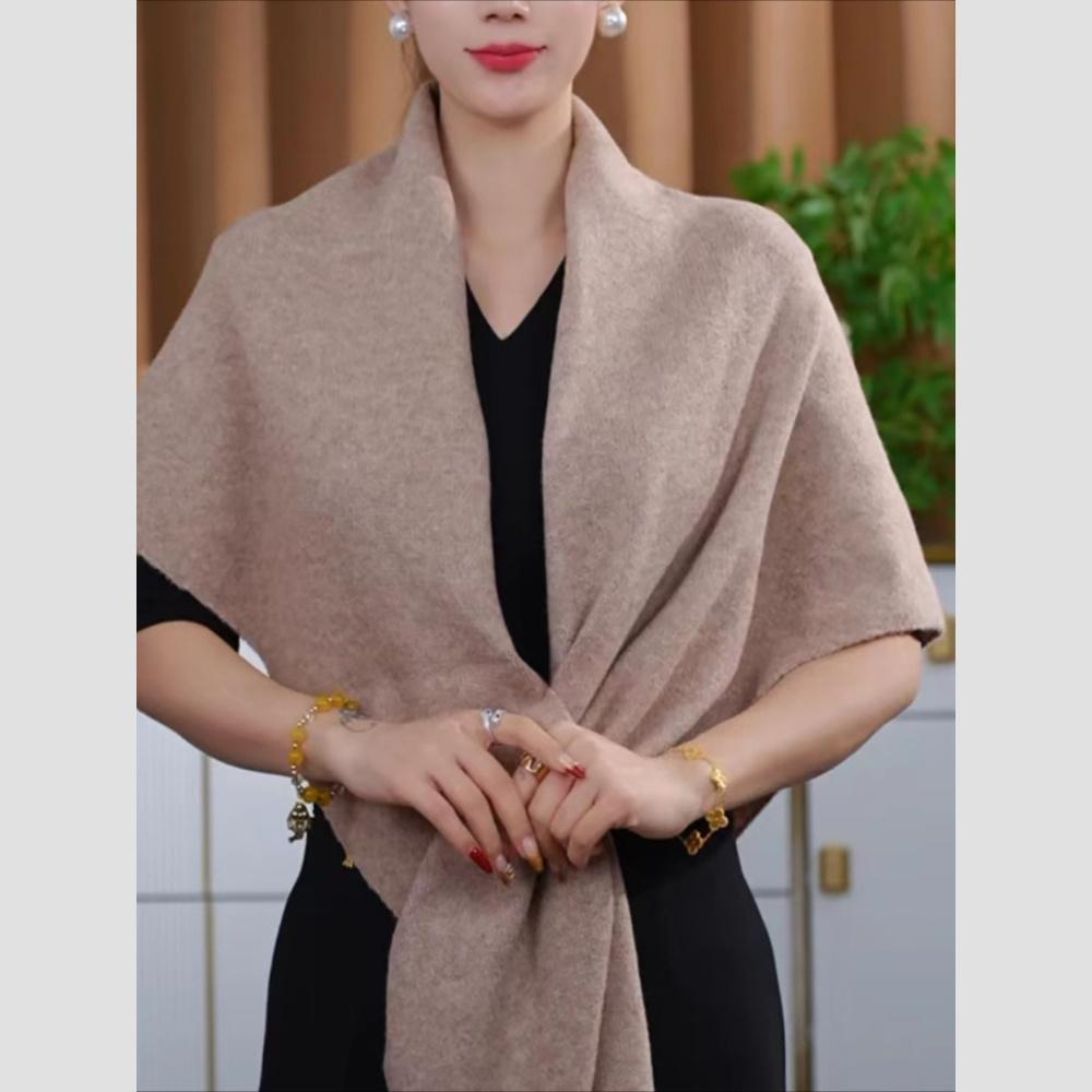 Women's solid color scarf, winter casual soft and comfortable shawl, fashionable and unique accessories, daily wear scarf