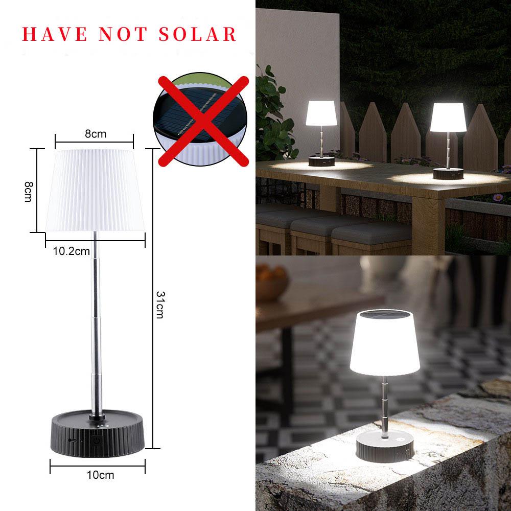 

Portable Solar Powered Desk Lamp Outdoor Courtyard Waterproof Atmosphere Night Light Usb Charging Camping Emergency Light