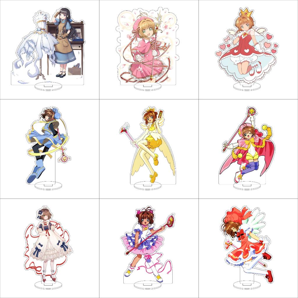 16CM Anime Cardcaptor Sakura Cosplay Acrylic Stand Ornaments KINOMOTO TOUYA/Daidouji Tomoyo Figure Stand Halloween Gifts