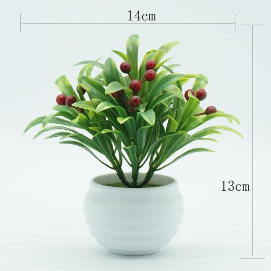 Kaufe Knstliche Blumen-Beeren-Topf-Bonsai-Wohnzimmer-Garten-Schreibtisch-Mbel-Dekor  zum Preis ab 2.92 | Joom