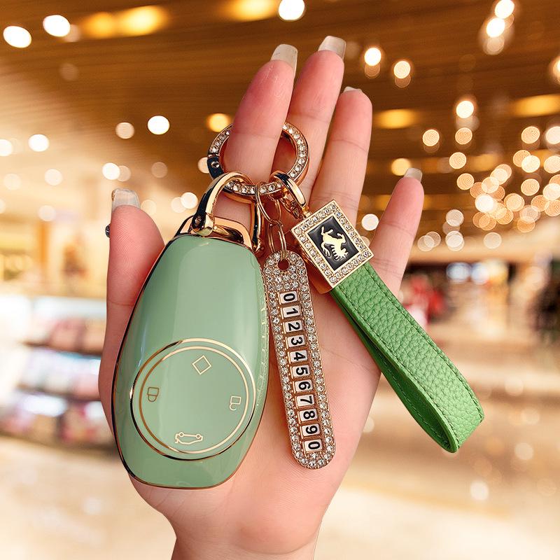 Leapmotor T03 Key Case for 2024 Model: C11, C01, C16, C10, B10 - High-end Car Interior Accessories for Women.