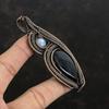 Labradorite Copper Pendant Copper Wire Wrapped Pendant Gemstone Jewelry Rainbow Moonstone Pendant Handmade Copper Wire Jewelry Gifts For Him