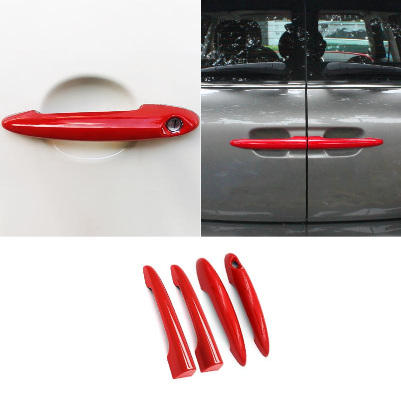 Car Door Handle Covers Sticker For Mini Cooper S JCW For R55 Clubman 4 Doors 2007-2014 Handle Protection Shell Auto Accessories