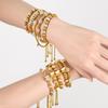 Adjustable Summer Beaded 18K Gold Plated Titanium Stainless Steel Waterproof Tarnish Free Jewelry Bracelets for Women Para Mujer