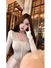 Pure Desire Lace Base Long Sleeve Slimming T-shirt