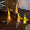 Cone Small for Tabletop LED Glowing Decor Holiday Home Decoration Faux Crystal Christmas Tree Lights Mini Light with Flying Bird & Star  Souvenirs