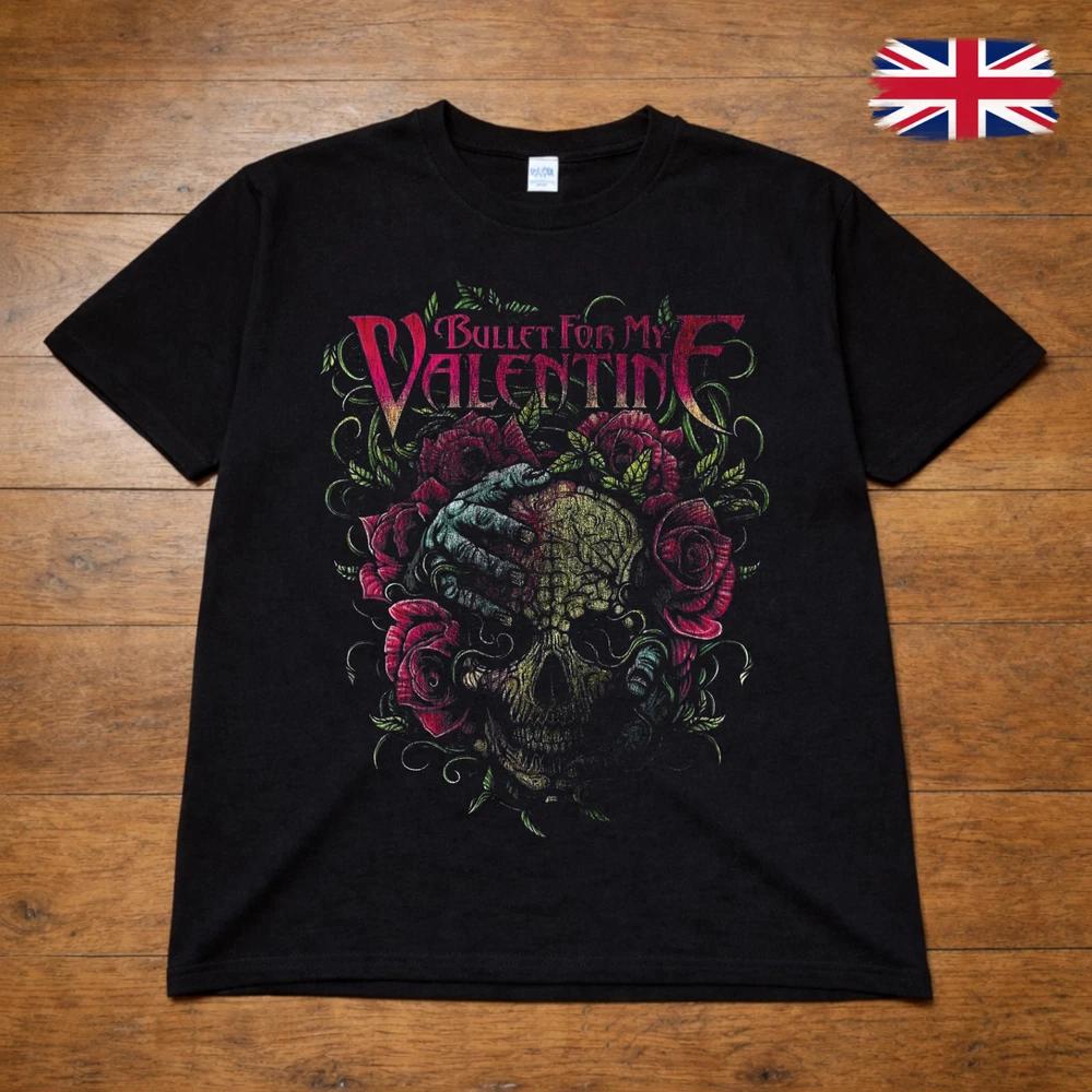 Bullet For My Valentine Skull Roses Graphic TShirt Heavy Metal Band Tee 2XL