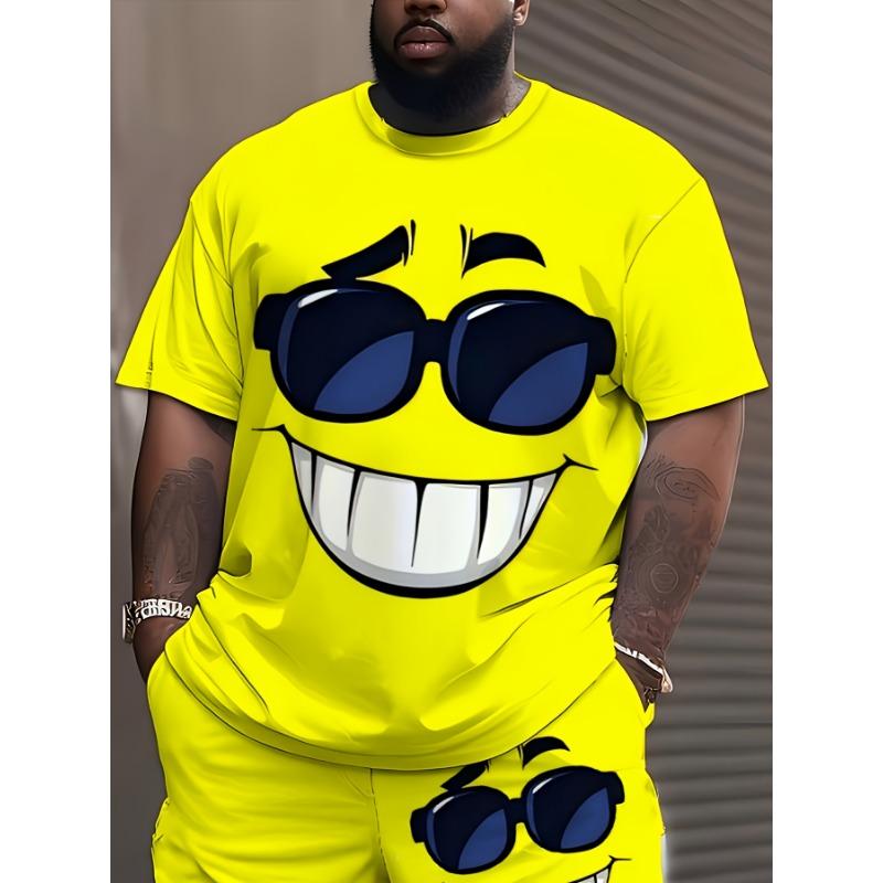 Men S Summer Creative Fashion 3D Digital Print T-Shirt, Plus Size S