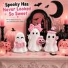 Pumpkin Witch Hat Bow Halloween Ornaments Cute Tabletop Decoration Resin Ghost Statue  Halloween