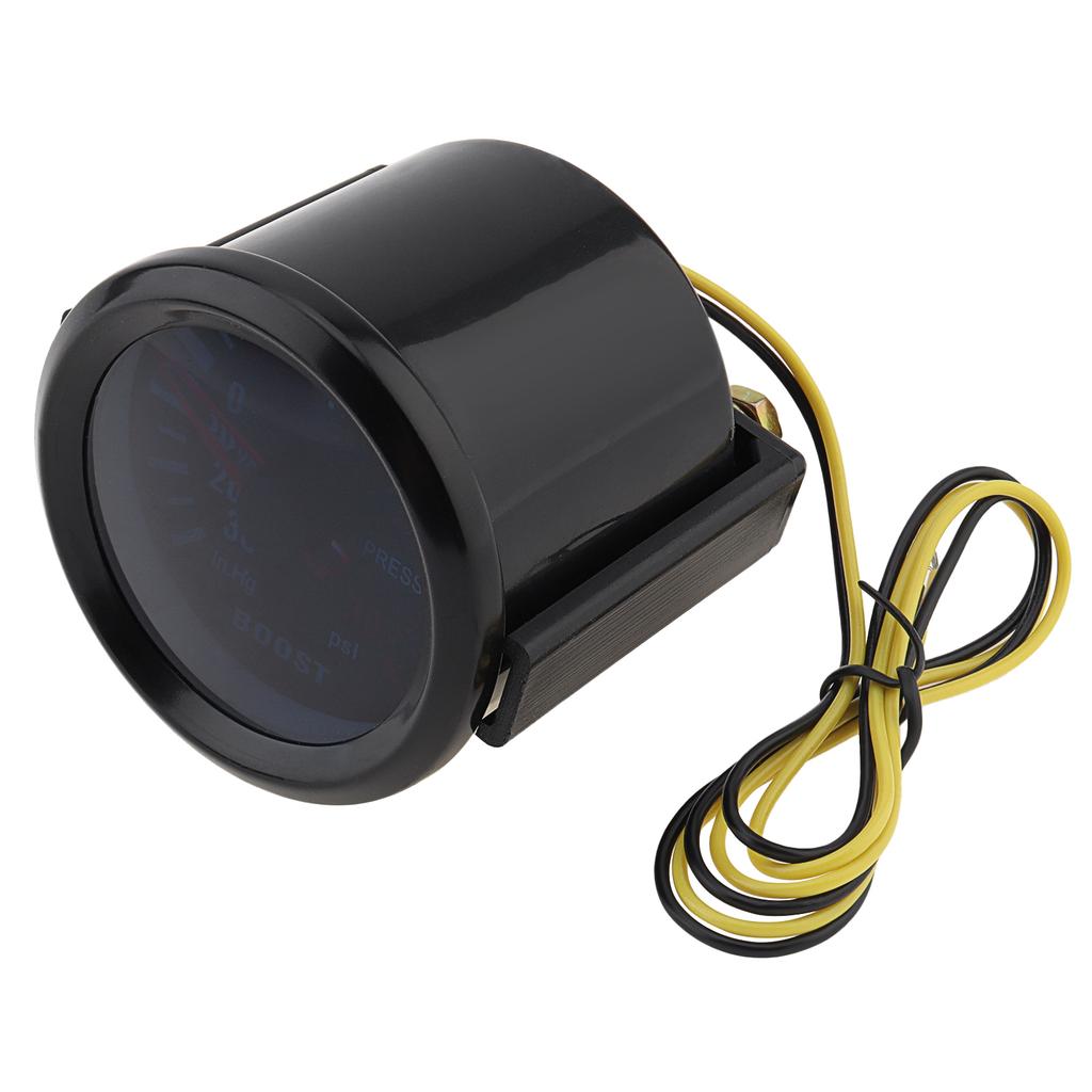 Universal 52mm 12V Car Turbo Boost Gauge Boost PSI Meter 0 - 30 in.Hg / 0 - 30 PSI for Car / Boat / Truck / ATV