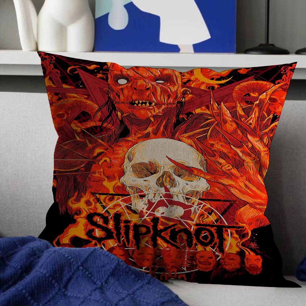 Band Rap Music S-Slipknot Cushion Cover Inches Farmhouse Decor Home Throw Pillow Covers For Couch Decorations