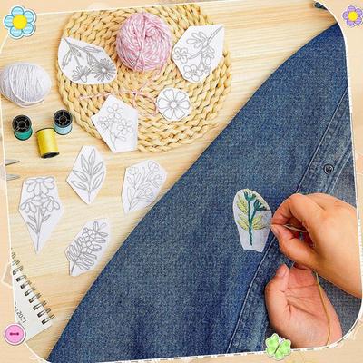 Bohem desen Suda Çözünür Sabitleyici DI Y el yapımı el sanatları Nakış Yapıştır ve İşle Nakış Kağıdı aksesuarları