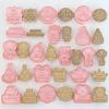 16pcs Birthday Cookie Molds Cartoon Biscuit Fondant Embosser Safe Dessert Baking Tool Holidays Celebration Bakewares