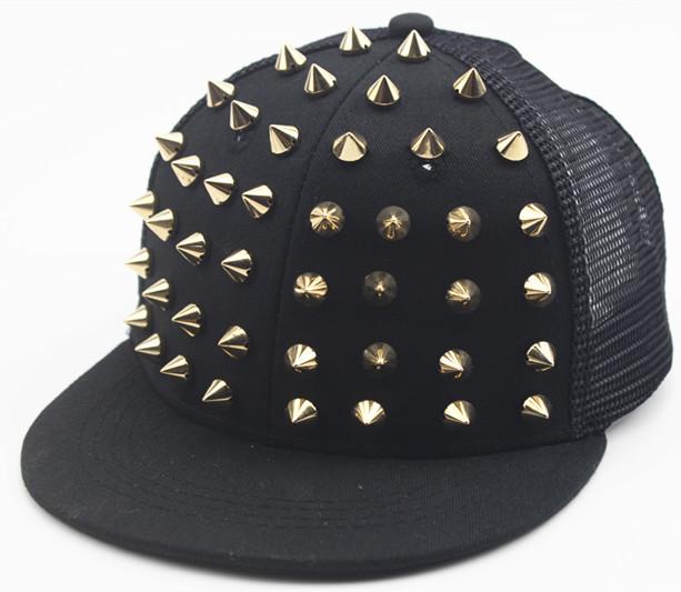 

Men And Women S Rivet Flat Hat, Punk Rock, Hip Hop Stud Baseball Caps, Male, Female, Youth, Teenagers, Boys, Girls adult