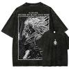T-shirt Anime Mostri Lavate Donna Cotone Harajuku T-shirt Alta Qualità Retro per Donne Top Magliette Unisex