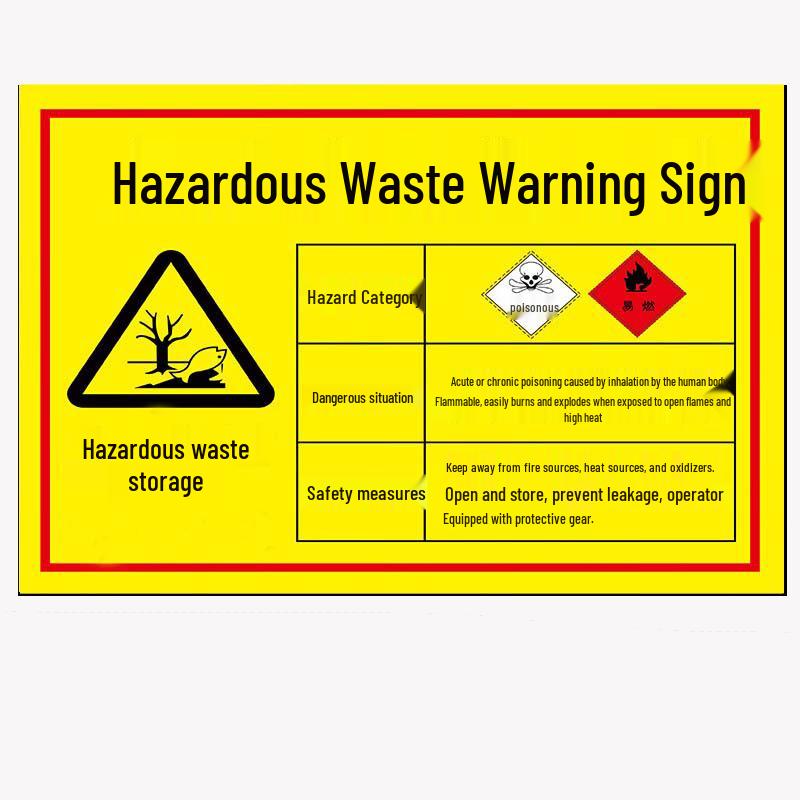 Jinlongxing Hazardous Waste Storage Warning Sign