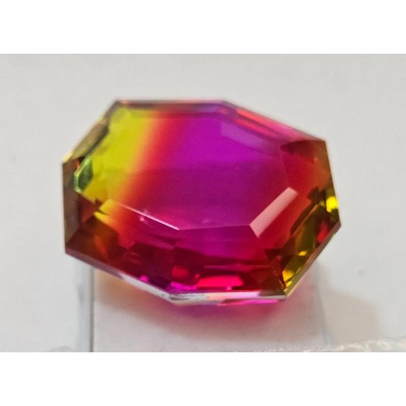Natural Bi-Color Ametrine 83-84 Ct Fancy Cut Certified Beautiful Loose Gemstone
