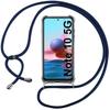 Phone Case - E.F.Connection - Redmi Note 10 5G - Scratch-Resistant - Shockproof - Adjustable Lanyard Navy Blue