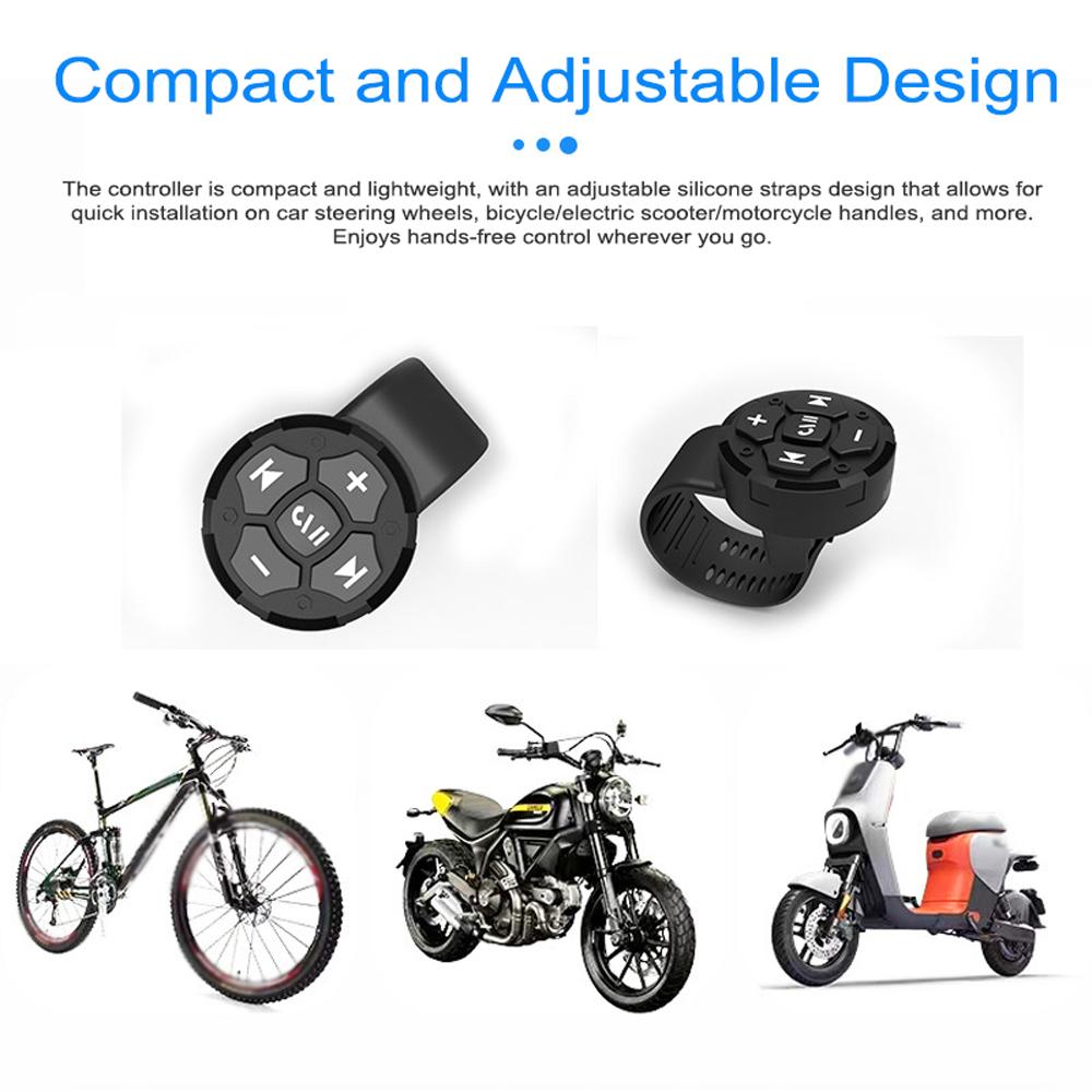 Wireless Phone Remote Controller BT5.3 Car Steering Wheel Control Remote Button for Answer Phone, Musics Playback,