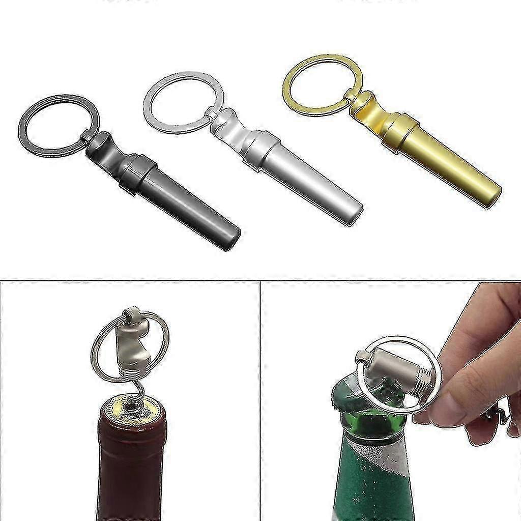 Zinc alloy pocket beer bottle opener keychain mini bottle opener, Silver