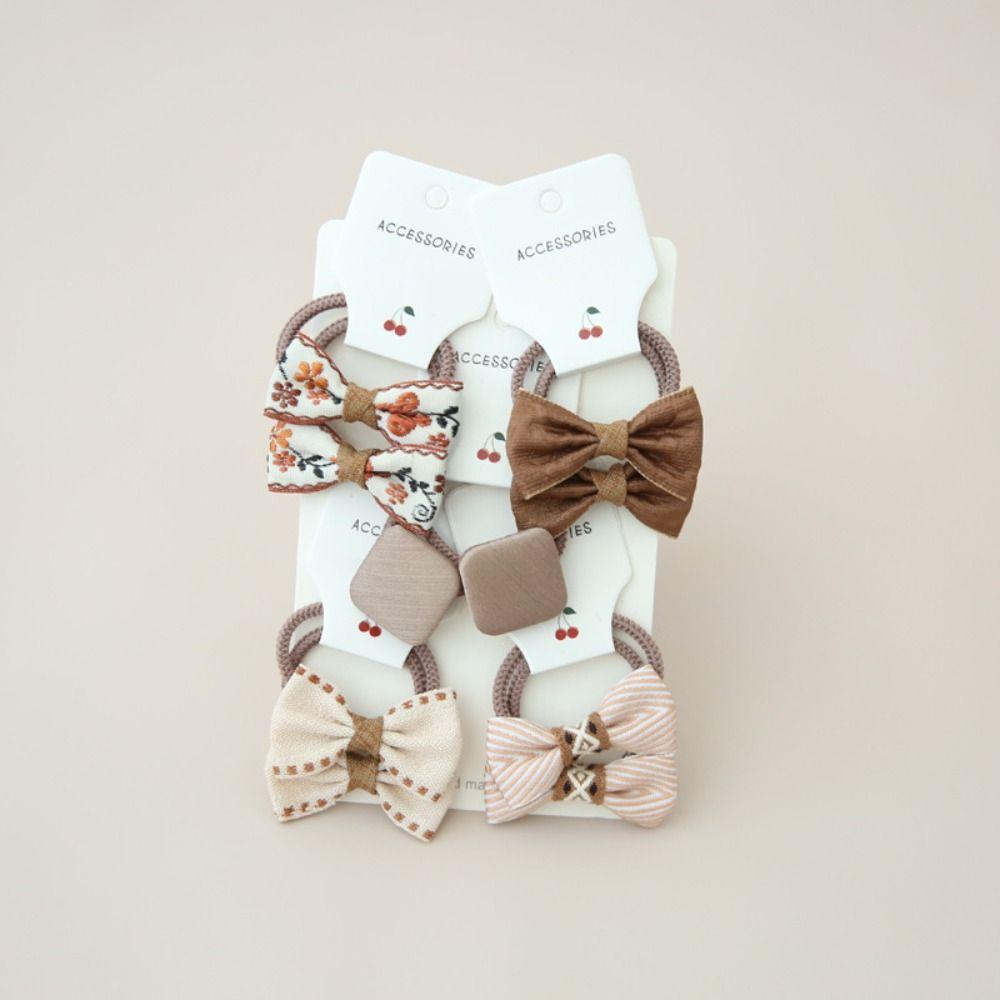 10 Stück Niedliche Elastische Gummibänder Kinder Mädchen Haarband Luxus Haargummis Schleife