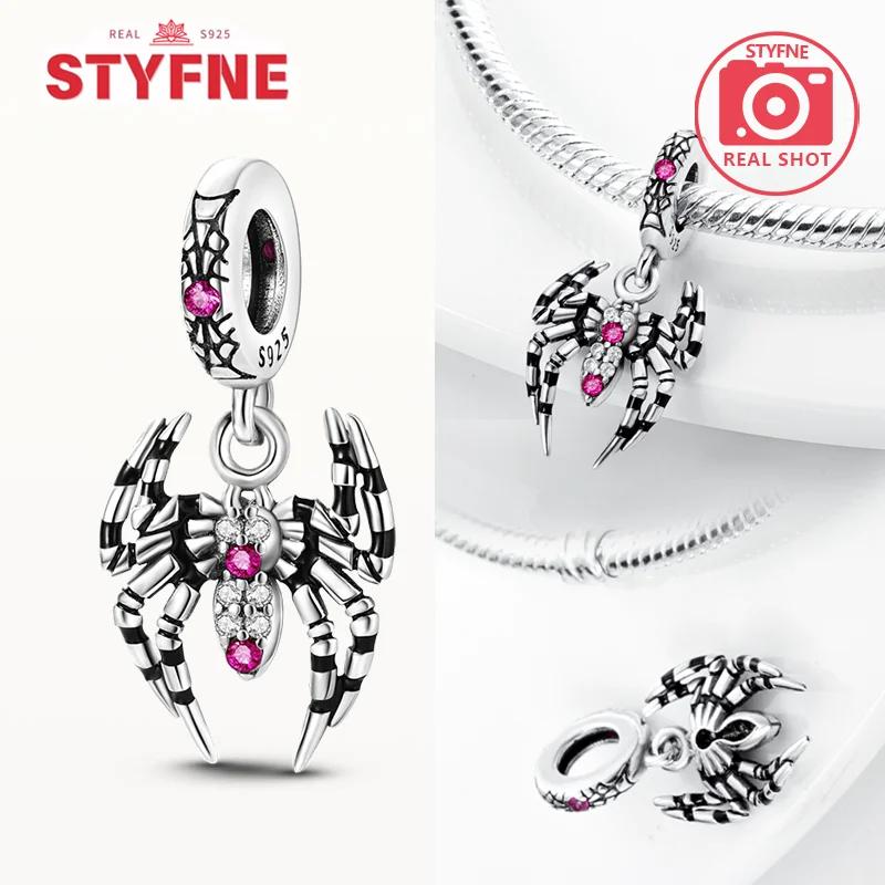 Genuine copper Luminous Halloween Charm Bead Charms Zombie Skeleton Dangle Bead Compatible With Authentic Bracelets Do It Yourself Fine Jewellery Gift