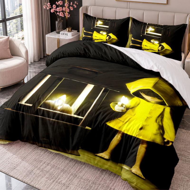 Little Nightmares Six Mono 3Pcs Bedding Set Duvet Cover With Two Pillowcases For Bedroom Home Decoration