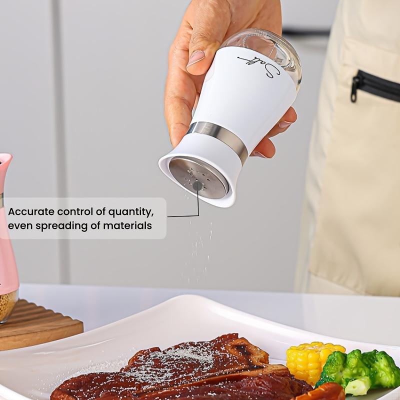 1Set Seasoning Bottles Sealed Glass Spice Bottle Moisture-proof Refillable Salt and Pepper Dispenser Kitchen Cumin Seaoning Can