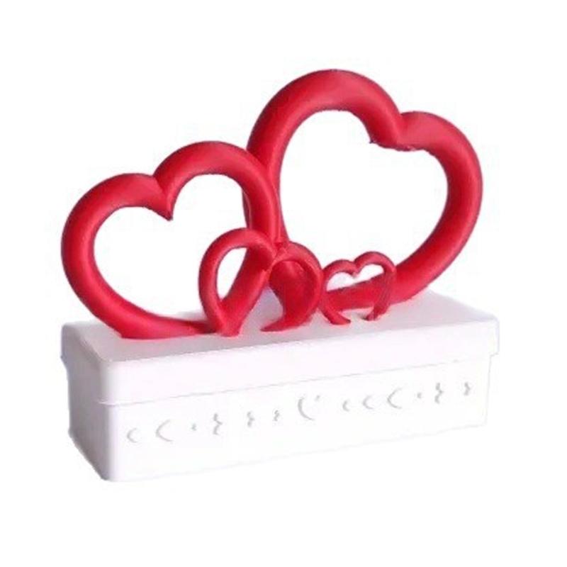 

3D Printed Heart Shape Gift Box Present Wrapping Container for Romantics Valentines Anniversary and Birthday Surprises 1