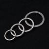 Portable Titanium Flat Keychain Rings Split Side Pushing Key Rings Heavy Duty Key Rings for Dog Tag Easy to Use