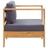 VidaXL Chaise de Jardin avec Coussin Fauteuil de Patio Siège de Terrasse Chaise d'Extérieur Balcon Gris Foncé Bois d'Acacia 47275