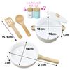 Sweet Little Chef Wooden Cooking Set with Magnetic Inlays, Includes Pot, Fish Filleter, and Cutting Tool, Safety Inspection Meets Magnetic Design for