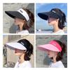 Casual Breathable Cycling Outdoor Women Wide Brim Beach Cap Empty Top Suncap Visor Summer Sun Cap