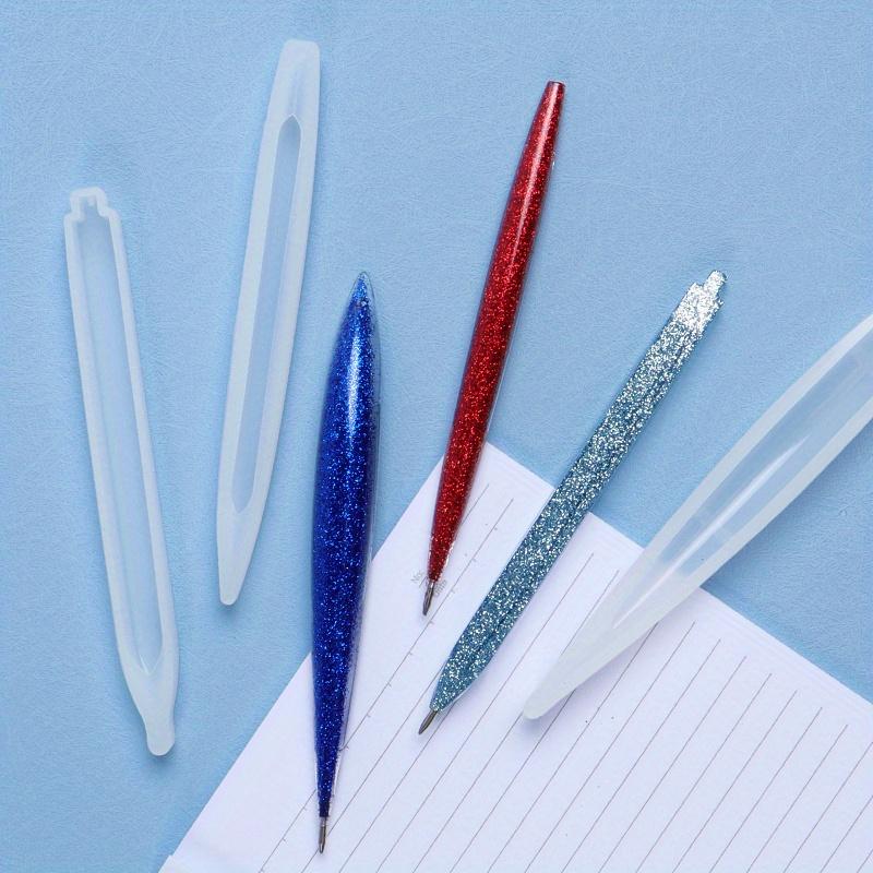 1set Including 3pcs Handmade Pen Silicone Mold DIY Epoxy Resin Pen Holder Resin Casting Mold Transparent Ballpoint