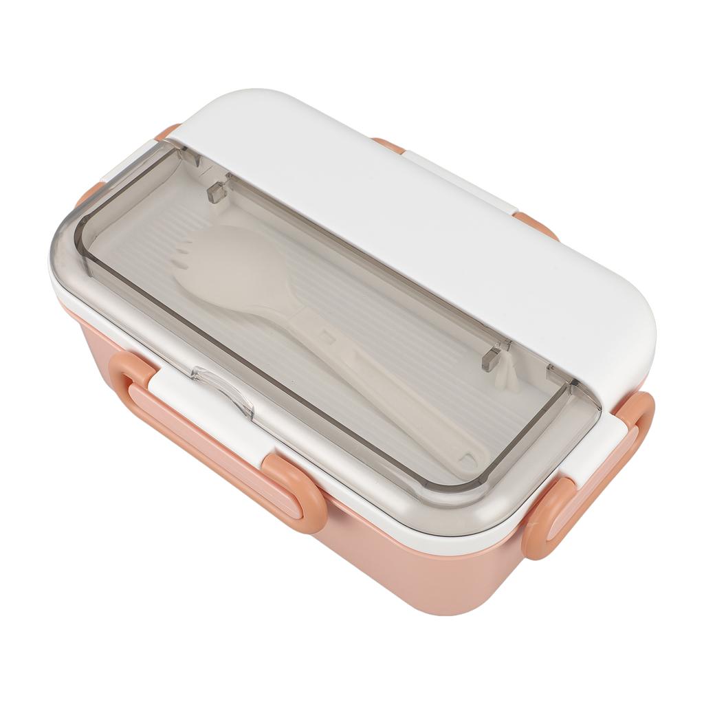 Lunch Box 900ml Roseate 2 Compartments Leakage Proof Stainless Steel Lunch Container with Spork