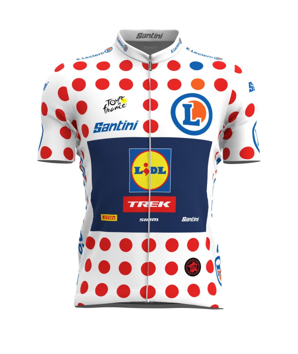 

Santini Lidl Trek 2023 Cycling Jersey, White/Red