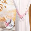 2Pcs Curtain Straps Easy To Operate Faux Crystal Decorative Buckle Curtain Ties Household Towel Holder Curtain Accessories