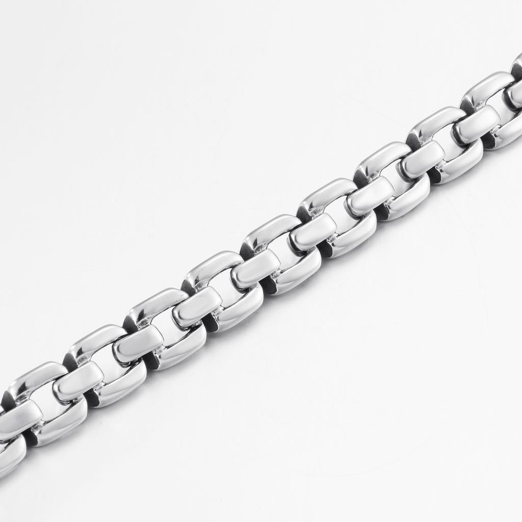 KALEN Personality Stainless Steel square Buckle Bracelet Men