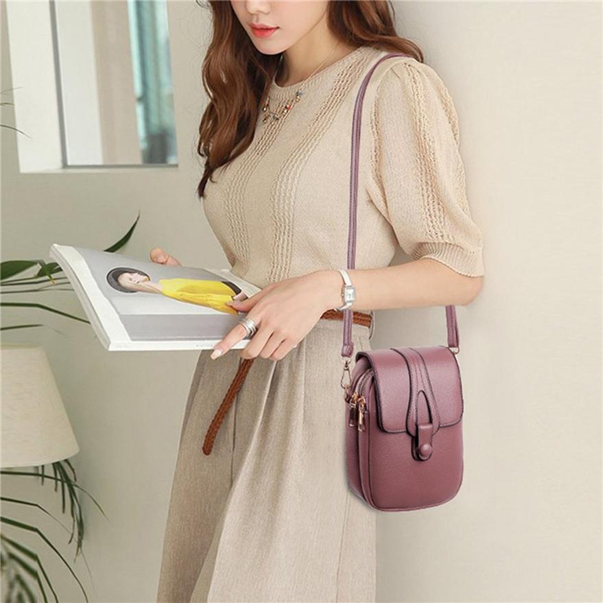 Double-layer Vertical Mobile Phone Bag Women Casual Shoulder Diagonal Bag CLE