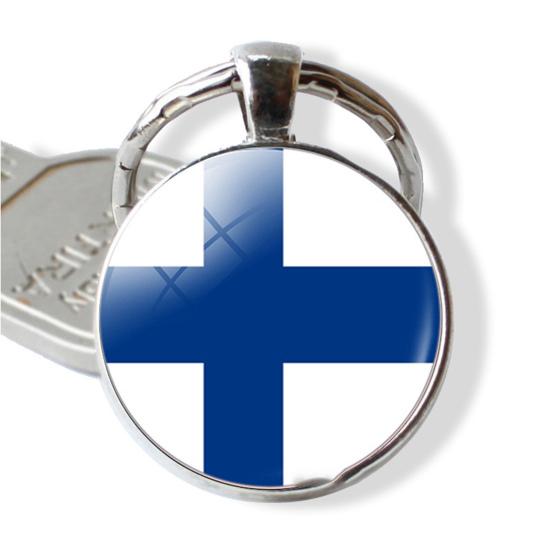 Brelok Ładna Szklana Kula Europejski Dwustronny Kraj Rosja Anglia Francja Niemcy