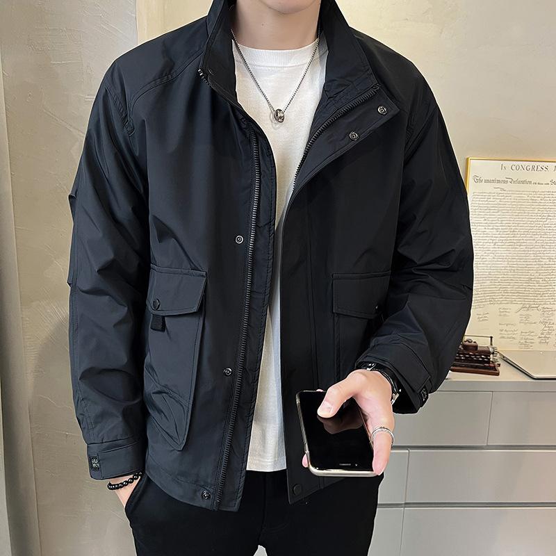 Men's 2025 New Coat Men's Spring and Autumn Trend Fashion Handsome Top Tooling Youth Jacket Clothes