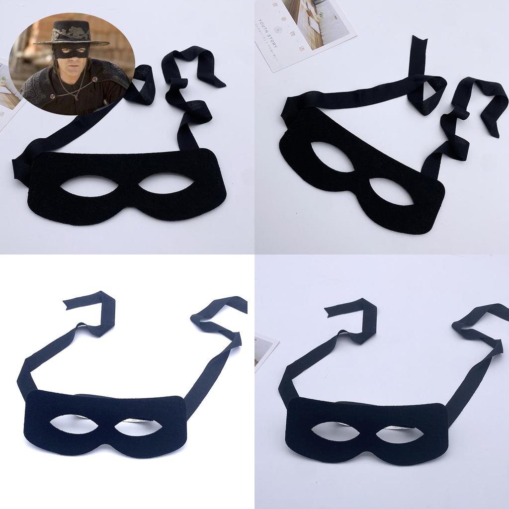 Halloween Costume Mask Eyepatch Black Fabric Cosplay Prop For Kids And Adults