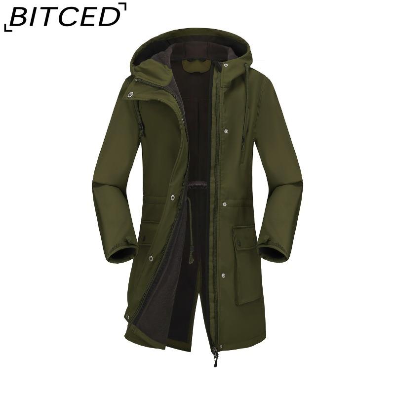 BITCED Autumn/Winter Jacket Women's Waterproof Hooded Raincoat Trench Coat