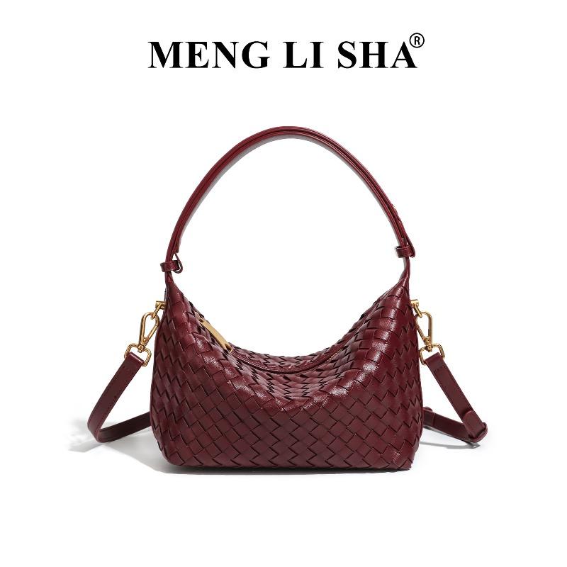 New high-end large-capacity portable lunch box bag, fashionable messenger woven bag, niche one-shoulder underarm women's bag