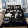 Cortis Red Red Hip Hop Silhouette Print Bedding Set Duvet Cover Set Urban Graffiti Bedding Bedroom Decor Pillowcas 50x75cm